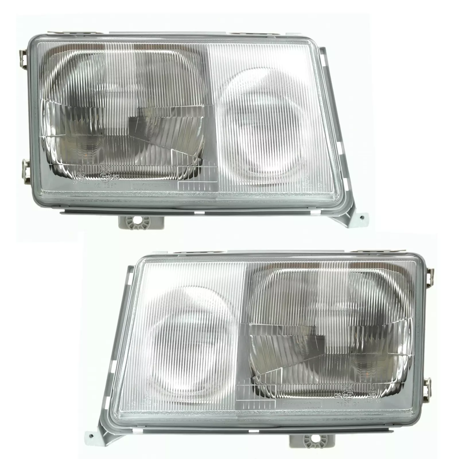 Scheinwerfer Halogen Streuscheibe LINKS + RECHTS für Mercedes W124 S124 1/1985-1989 von AD TUNING GmbH & Co. KG