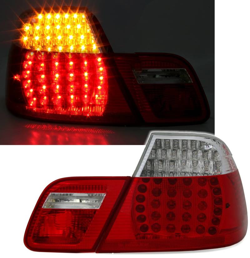 AD Tuning 960918 LED Rückleuchten Set (4-teilig), Klarglas Rot Weiß von AD Tuning GmbH & Co. KG