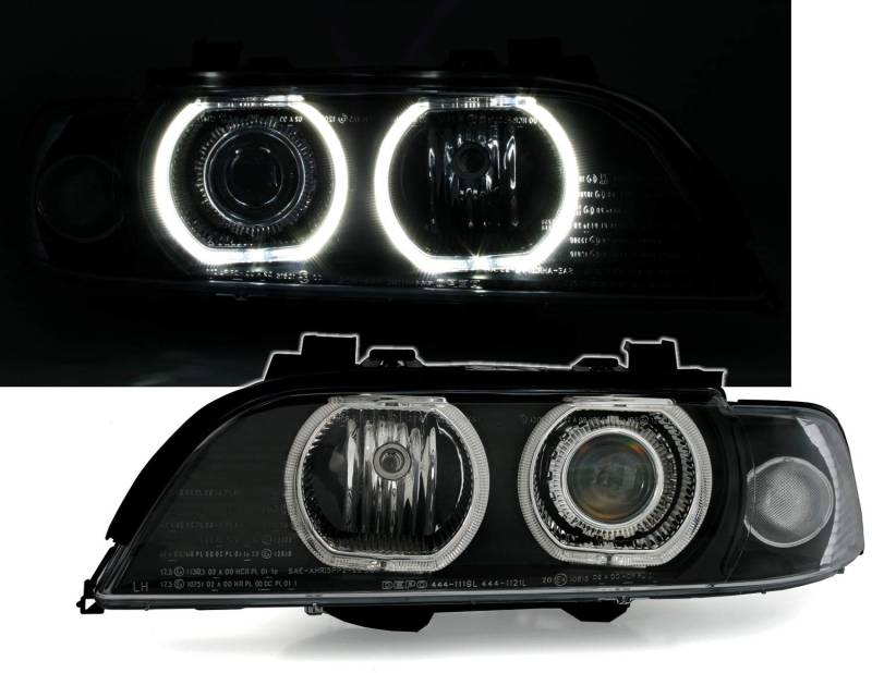 Depo Angel Eyes Scheinwerfer Set Schwarz mit LED Standlichtringen von AD Tuning GmbH & Co. KG