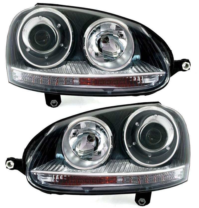 Depo Halogen Scheinwerfer Set Klarglas Schwarz GTI-Optik von AD Tuning GmbH & Co. KG