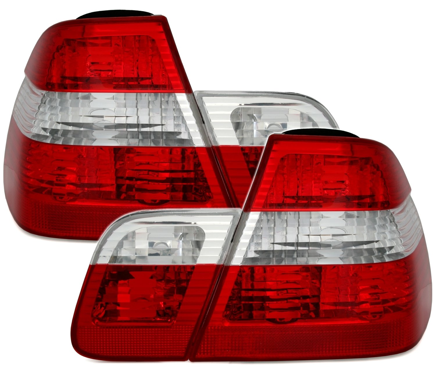 Depo Rückleuchten Set in Klarglas Rot Weiß Heckleuchten Rücklichter von AD Tuning GmbH & Co. KG