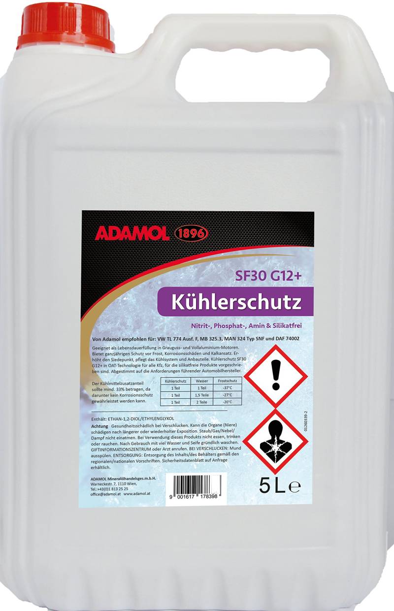 ADAMOL 1896 01260339 Kühlerschutz SF30 G12 Plus, 5 L von ADAMOL 1896