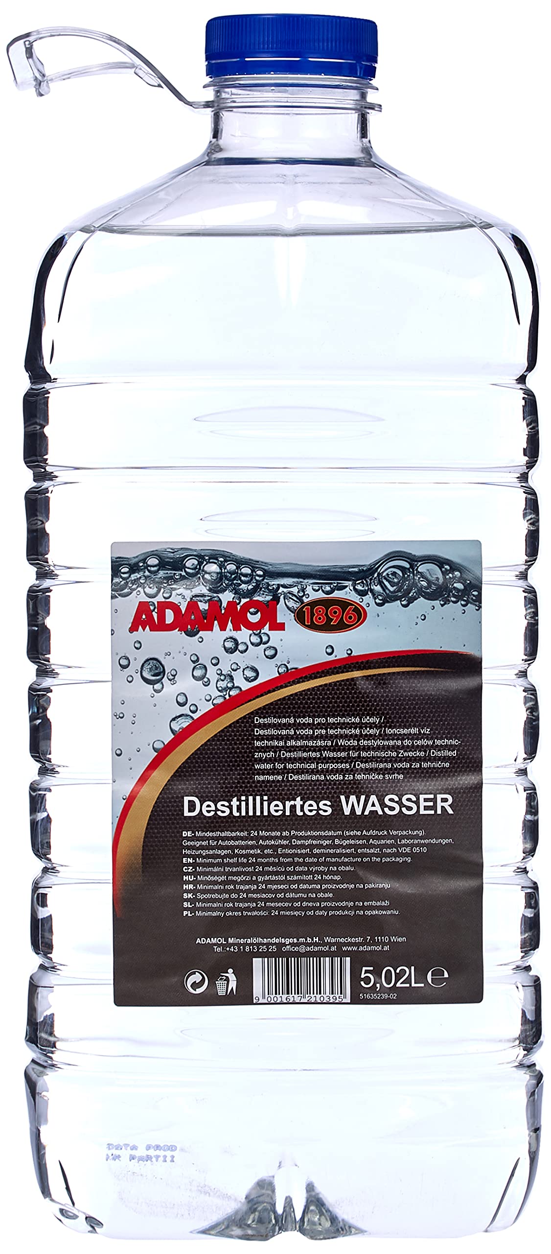 ADAMOL 1896 Destilliertes Wasser 5,02 Liter von ADAMOL 1896