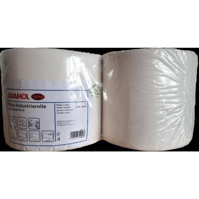 ADAMOL | Adamol Putzpapier Rolle weiß, 2-lagig, 2 Stück | 48182091 von ADAMOL