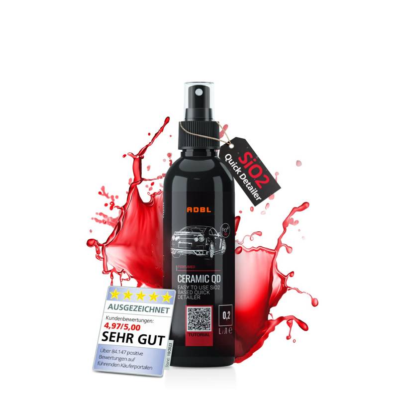 ADBL Ceramic QD (200ml) Premium Quick Detailer - Sprühversiegelung mit Keramik-Technologie - Glanz und Abperleffekt - Auto Detailer, Lackversiegelung, SiO2 Lackschutz, Lackpflege, Schnellversiegelung von ADBL