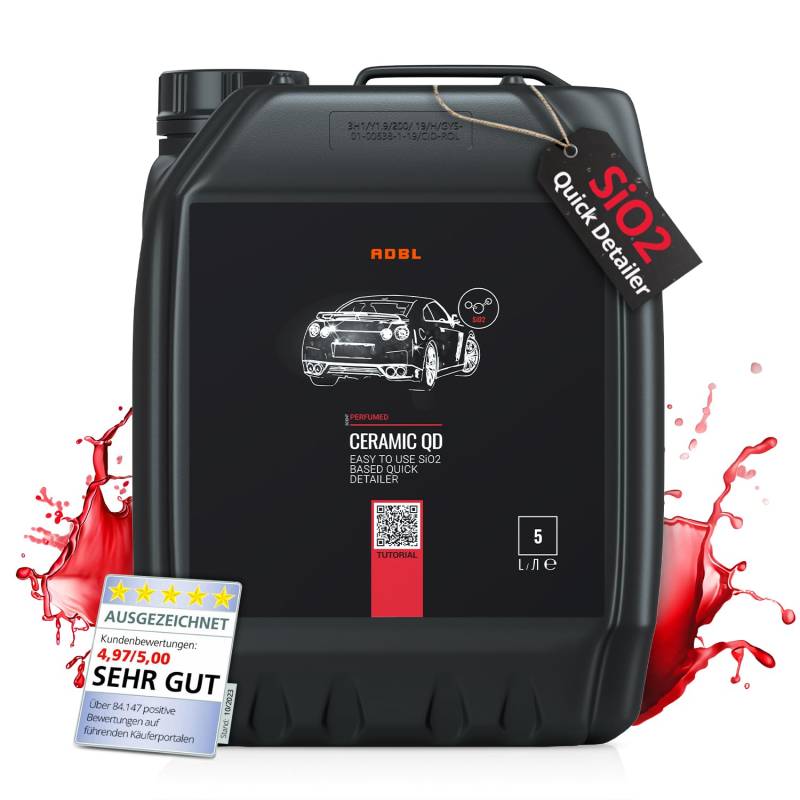 ADBL Ceramic QD (5L) Premium Quick Detailer - Sprühversiegelung mit Keramik-Technologie - Glanz und Abperleffekt - Auto Detailer, Lackversiegelung, SiO2 Lackschutz, Lackpflege, Schnellversiegelung von ADBL