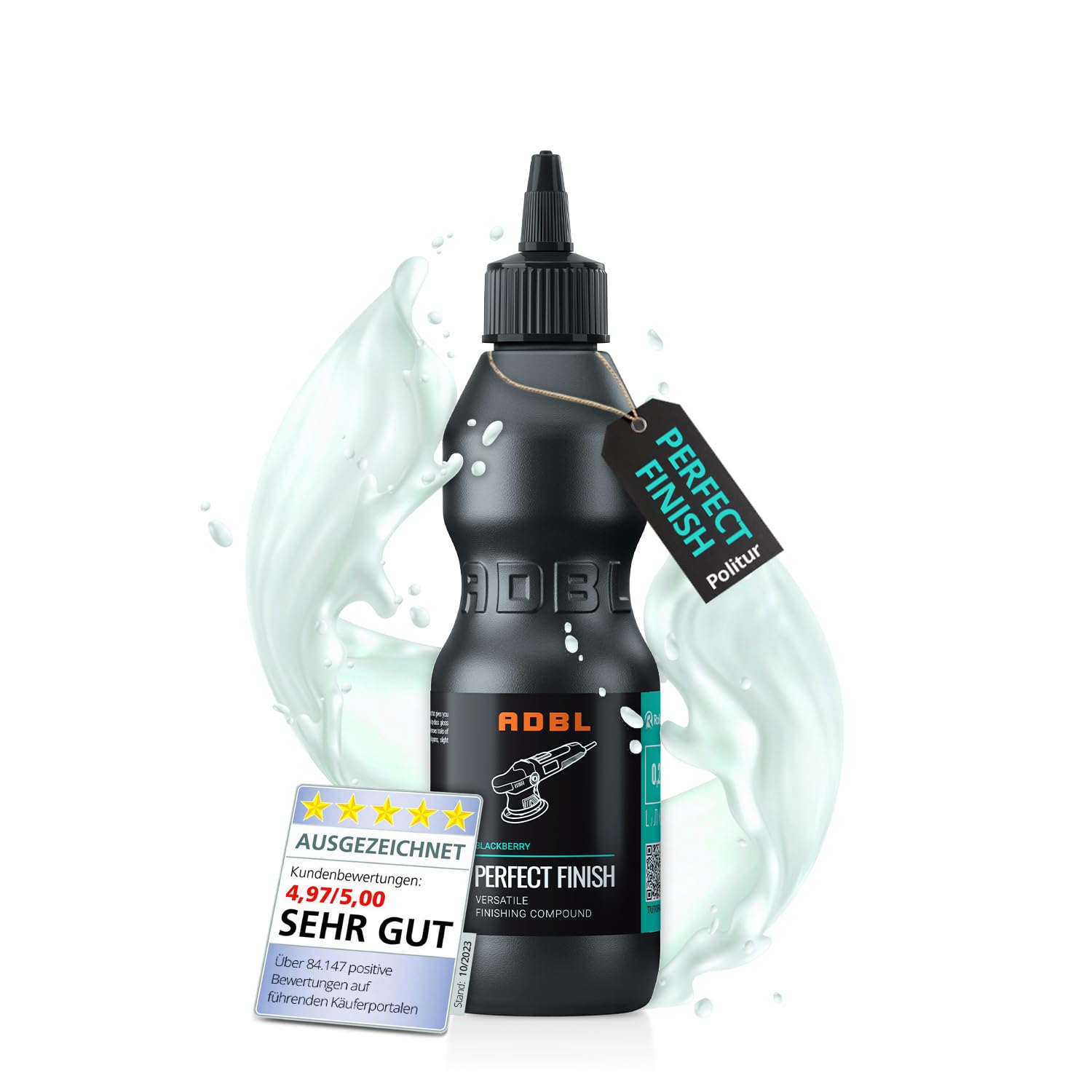 ADBL Perfect Finish (200ml) – Politur für maximalen Hochglanz – Entfernt leichte Kratzer und Hologramme – Show Car Finish - Ideal zur Vorbereitung auf Versiegelungen oder Wachs für Auto Lack von ADBL