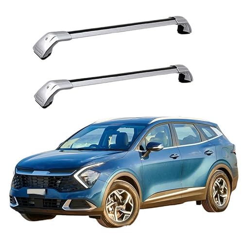 2 Pieces Dachträger-Querstangen Fahrradhalter für KIA Sportage 2022 2023 Aluminiumlegierung Dachträger Gepäckträger,B von ADDUE