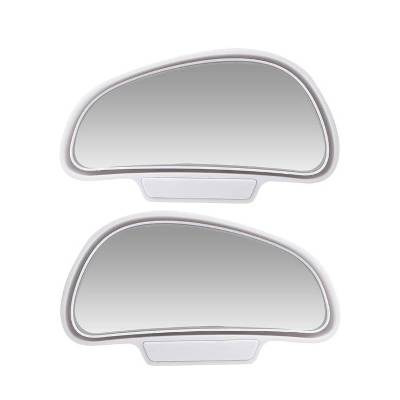 Außenspiegel Glas Auto-Toter-Winkel-Spiegel 360-Grad-verstellbarer Toter-Winkel-Spiegel Seitenspiegel Rückspiegel Hilfsspiegel Fahrsicherheit Für Autos SUVs Rückfahrglas Spiegel (Farbe : 2PCS white) von ADDUE