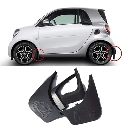 Auto Schmutzfänger Spritzlappen Spritzschutz für Smart 451 453 Fortwo Forfour 4 Stück von ADDUE