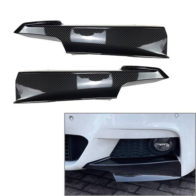 Auto Vorne Hinten Stoßleiste Lip für BMW 3-Series F30 F31 2012 2013-2018, Spoiler Diffusor Splitter Spoiler-Karosseriesatz Seitenspoiler Zubehör,B Carbon Pattern von ADDUE