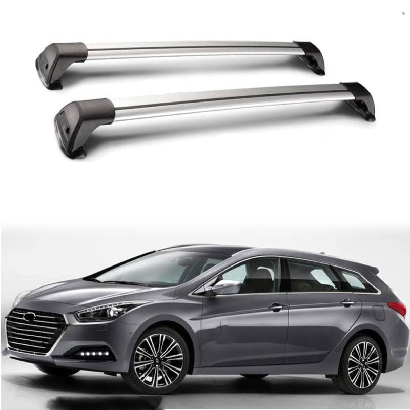 Dachträger-Querstangen Dachträger für 2 offene Dachrelings für Hyundai I40, 5-dr Immobilien, 2011-2020 Aluminiumlegierung DachbüGel Gepäckträger 2 Pieces von ADDUE