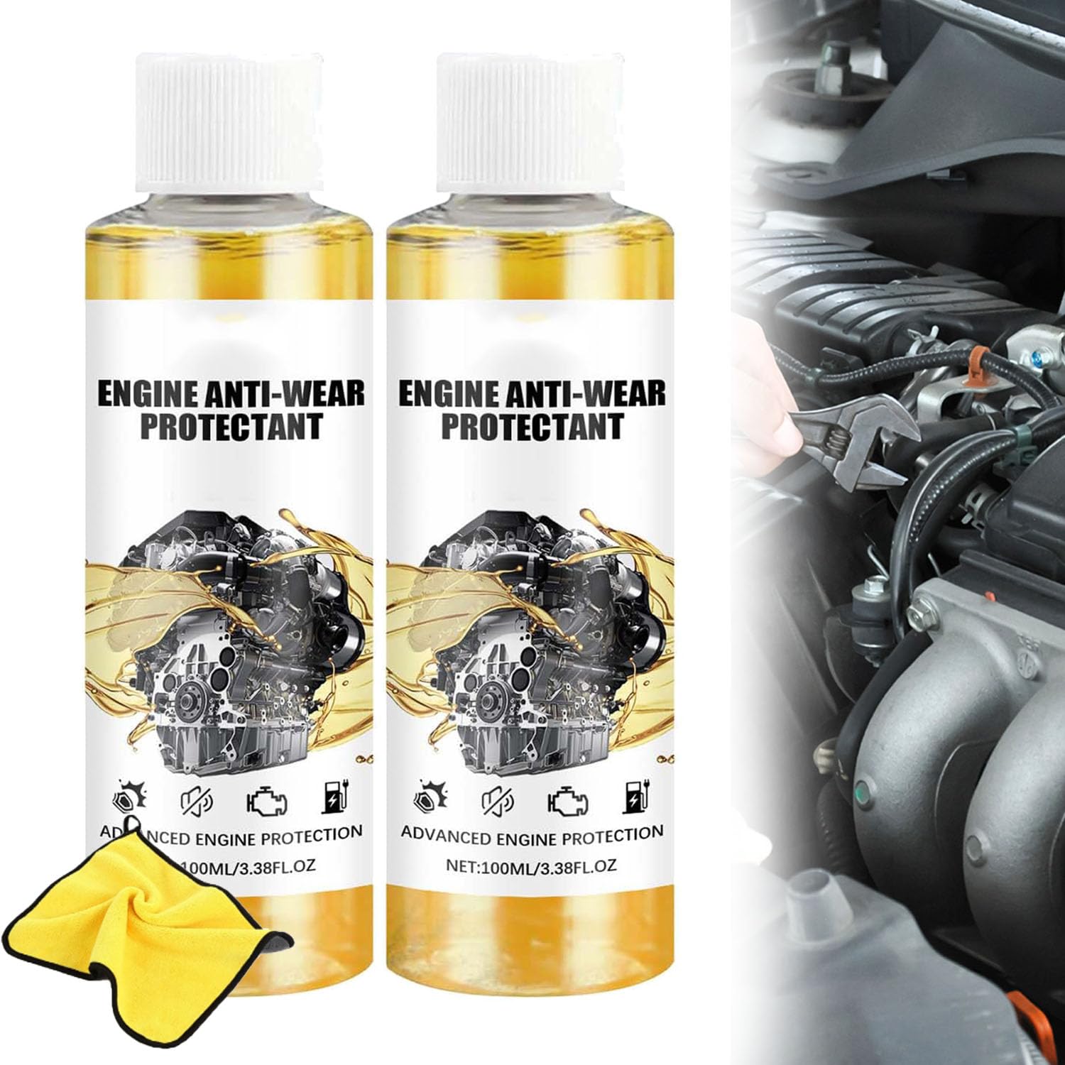 100ML Patiyu Anti-Wear Engine Treatment Oil Additive,Engine Anti Wear Protection Additive, Patiyu Highly Effective Engine Anti-Wear Protectant, Anti Wear Engine Treatment Oil Additive (200ml) von ADFUGE