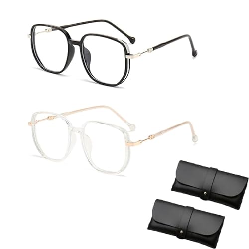 2PCS Criteriontv Reading Glasses, Women's Portable Fashion Anti-Blue Light Reading Glasses, Multi-Focal Reading Glasses (2PCS A,+1.0) von ADFUGE