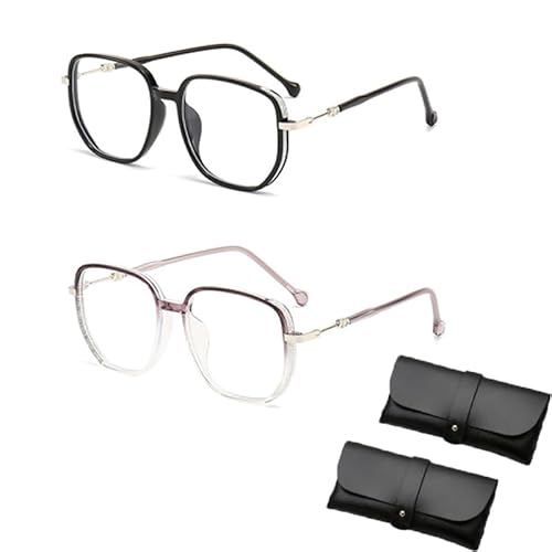 2PCS Criteriontv Reading Glasses, Women's Portable Fashion Anti-Blue Light Reading Glasses, Multi-Focal Reading Glasses (2PCS C,+1.0) von ADFUGE