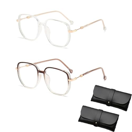 2PCS Criteriontv Reading Glasses, Women's Portable Fashion Anti-Blue Light Reading Glasses, Multi-Focal Reading Glasses (2PCS E,+1.0) von ADFUGE