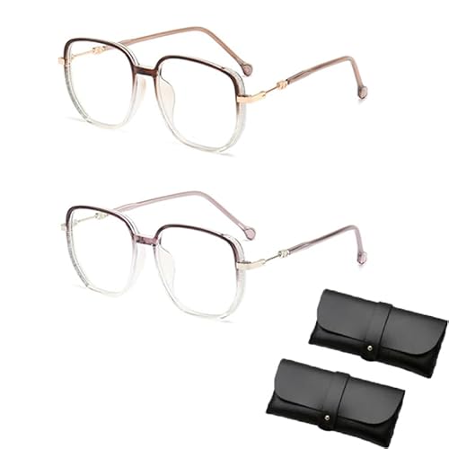 2PCS Criteriontv Reading Glasses, Women's Portable Fashion Anti-Blue Light Reading Glasses, Multi-Focal Reading Glasses (2PCS F,+1.0) von ADFUGE