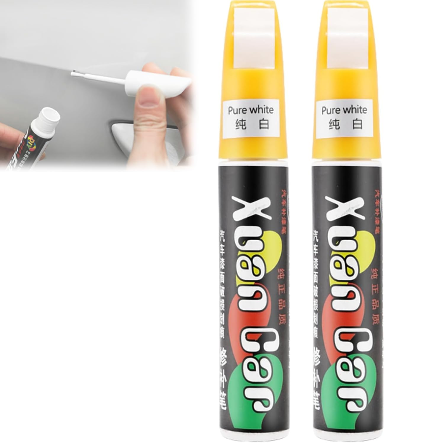 2PCS Economicq Car Scratch Remover Pen,Car Scratch Remover Pen,Car Touch up Paint Fill Paint Pen,Car Paint Scratch Repair Pen,Car Scratch Remover Pen,Waterproof & Colorfast (White) von ADFUGE