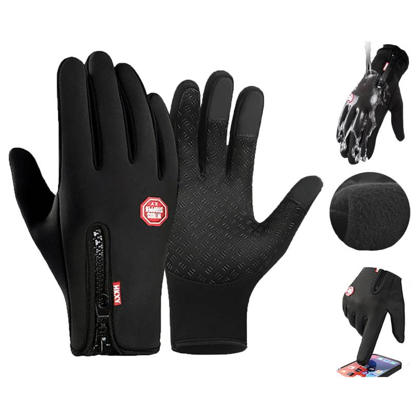 ADFUGE Frostfit - Thermo Handschuhe, Frostfit Handschuhe, Winter Handschuhe Warme Handschuhe Wasserdichte Touchscreen Thermo Handschuhe Herren Für Laufen Radfahren Wandern (1pair,L) von ADFUGE