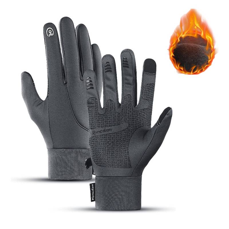 ADFUGE Subzero Gloves, Subzero Winter Gloves Mens Ultimate Winter Gloves Cold Weather Warm Gloves Windproof Waterproof Gloves Touchscreen Gloves for running Cycling (GY,L) von ADFUGE