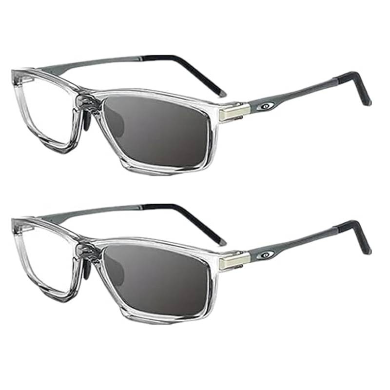 Lineaspelle Brille, Lineaspelle Sport Farbwechsel Multi-Focal Lesebrille, Multifokale Lesebrille Männer (2PCS F,+ 2,5) von ADFUGE