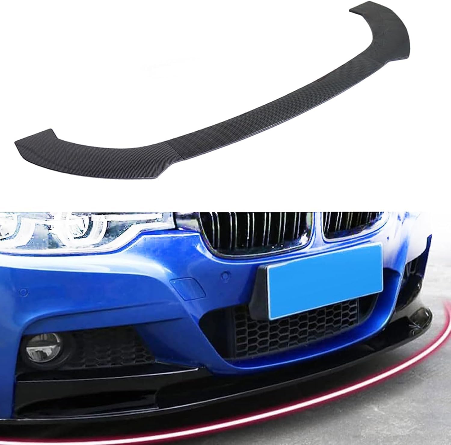 Auto Frontlippe Frontspoiler für Alfa Romeo Tonale/Tonale PHEV (Typ 965) 2022-2023, Antikollision Dauerhaft Frontschaufel Wasserdicht Auto Styling Zubehör,A1/Carbonfiberpattern von ADHD