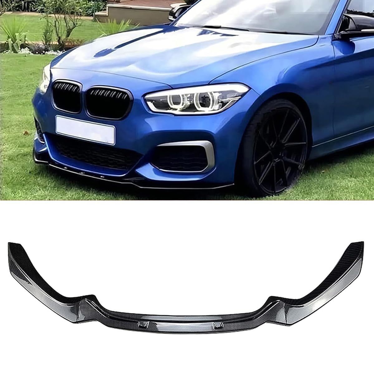 Auto Frontlippe Frontspoiler für BMW Series 1 F20 F21 M-Pack M118i M120i M135i 2015-2019, Antikollision Dauerhaft Frontschaufel Wasserdicht Auto Styling Zubehör von ADHD