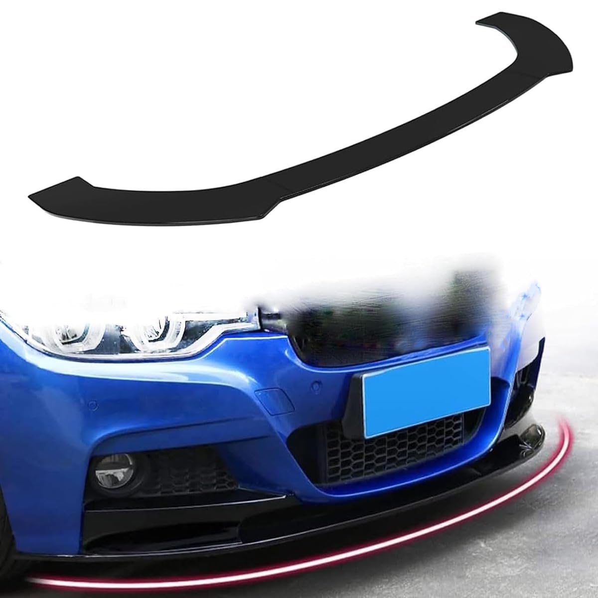 Auto Frontlippe Frontspoiler für Suzuki Swift MZ/EZ/FZ/NZ/RZ/AZ 2005-2022, Antikollision Dauerhaft Frontschaufel Wasserdicht Auto Styling Zubehör,A2/ShinyBlack von ADHD