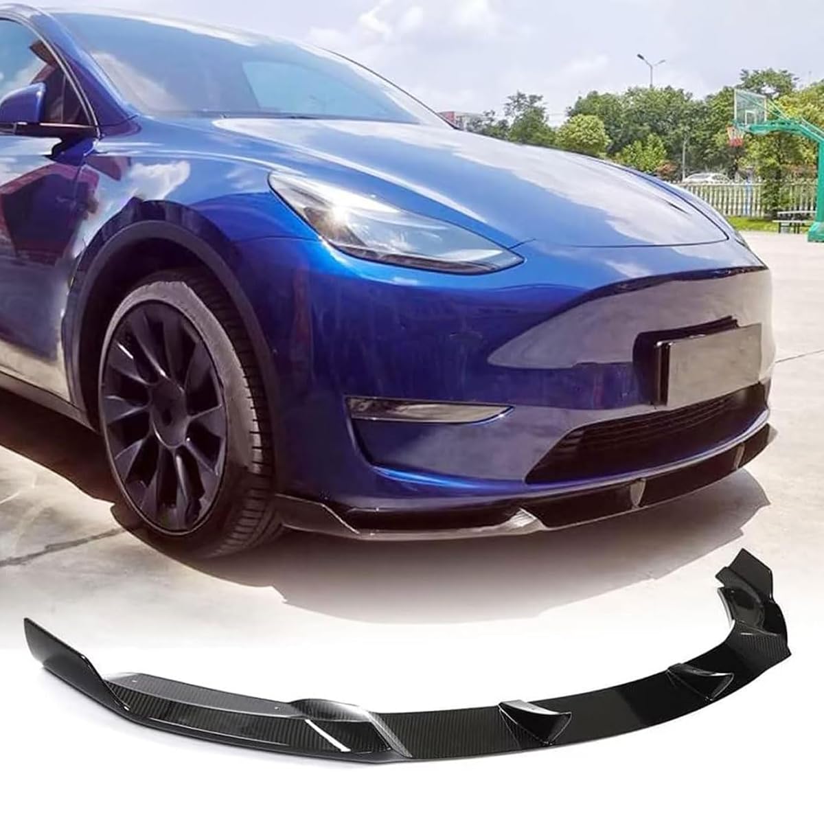 Auto Frontlippe Frontspoiler für Tesla Model Y Sport Utility 4-Door 2019 2020 2021 2022 2023, Antikollision Dauerhaft Frontschaufel Wasserdicht Auto Styling Zubehör von ADHD