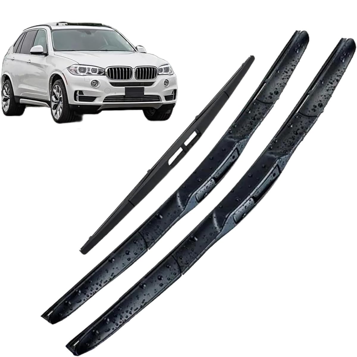 Auto Scheibenwischer für BMW X5 F15 2013–2018 24"+20"+12", Dauerhaft Fenster Wischer Auto Optimale Wischleistung Ersatz Teile von ADHD