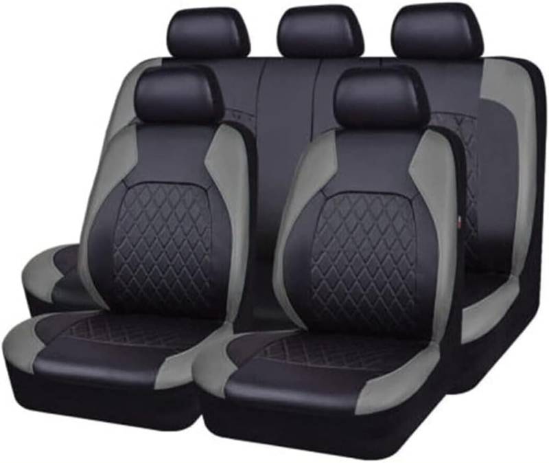 Auto Sitzüberzug für Seat Exeo, Klassisch Wasserdichter Full Surround Autositzkissen Innenraum Zubehör,B/Grey von ADHD