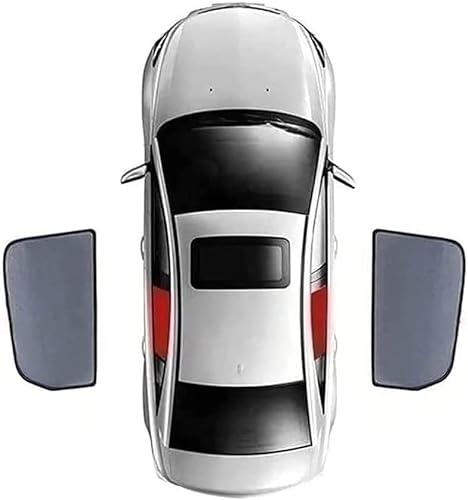 Auto-Sonnenschutz für VW T-Cross, Blendschutz Reduziert Wärme Fenster Sonnenschutzrollos Abnehmbarer Auto Vorhänge,B/2 Rear Windows von ADHD