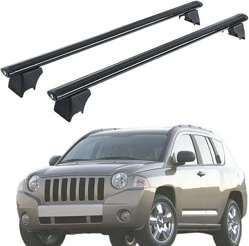 Dachträger für Jeep Compass MK49 2002 2005 2007 2010, Anti-Rost Auto Querbalken Aluminium Gepäckträger Autodach Ersetzbar Zubehör von ADHD