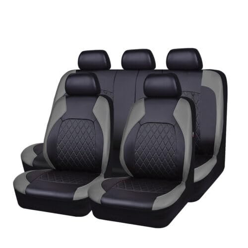 ADUZA Auto Sitzbezüge Set für Mitsubishi Outlander 3.Gen 5seats/2013 2014 2015 2016 2017 2018, Wasserdicht Bequem Sitzschoner Autositzbezüge Innenraum Zubehör,Grey von ADUZA