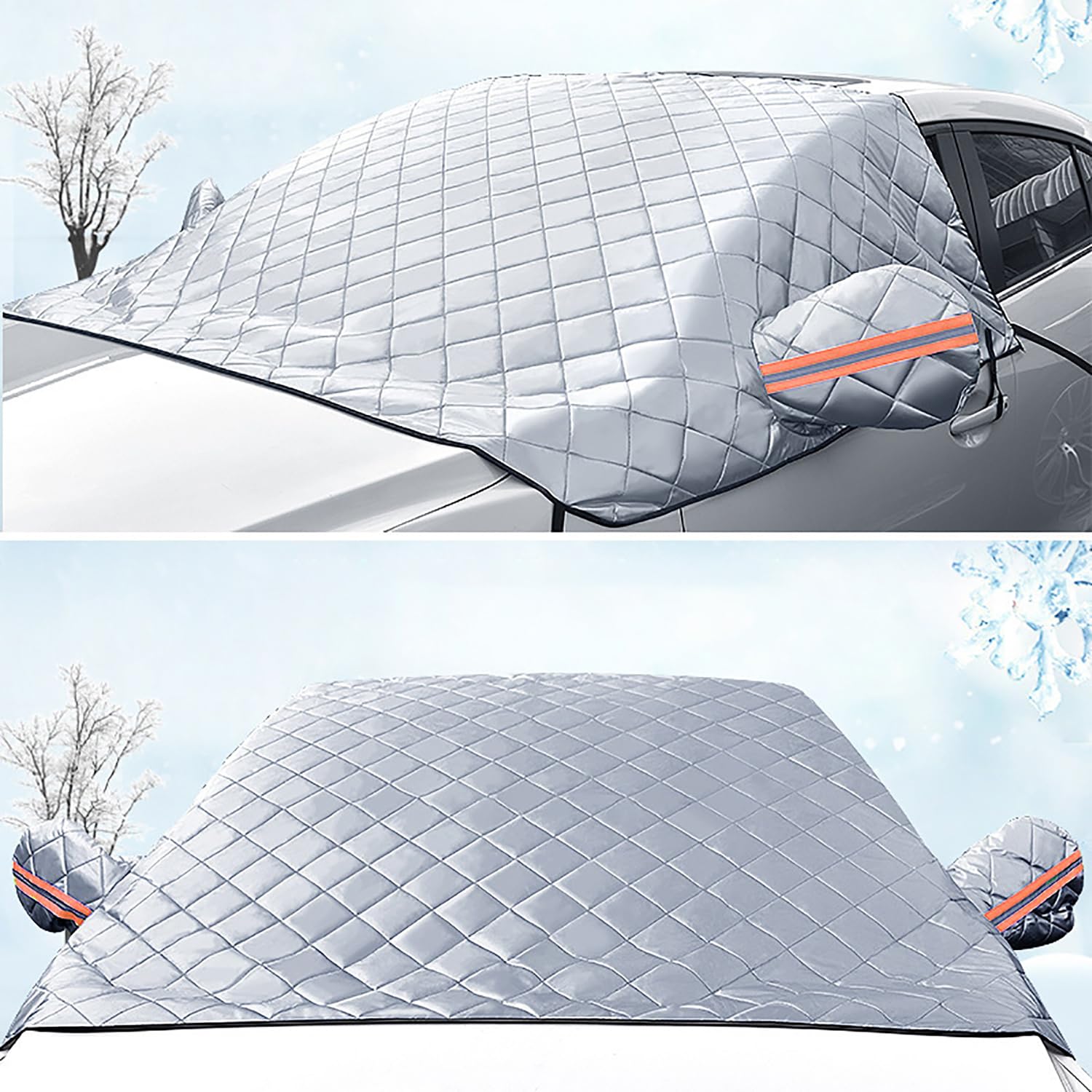 Auto frontscheibenabdeckung für Skoda Karoq/2017 2018 2019 2020 2021 2022 2023, Wasserdichter Sonnenschutz Frostschutz Schneeabdeckung von ADUZA