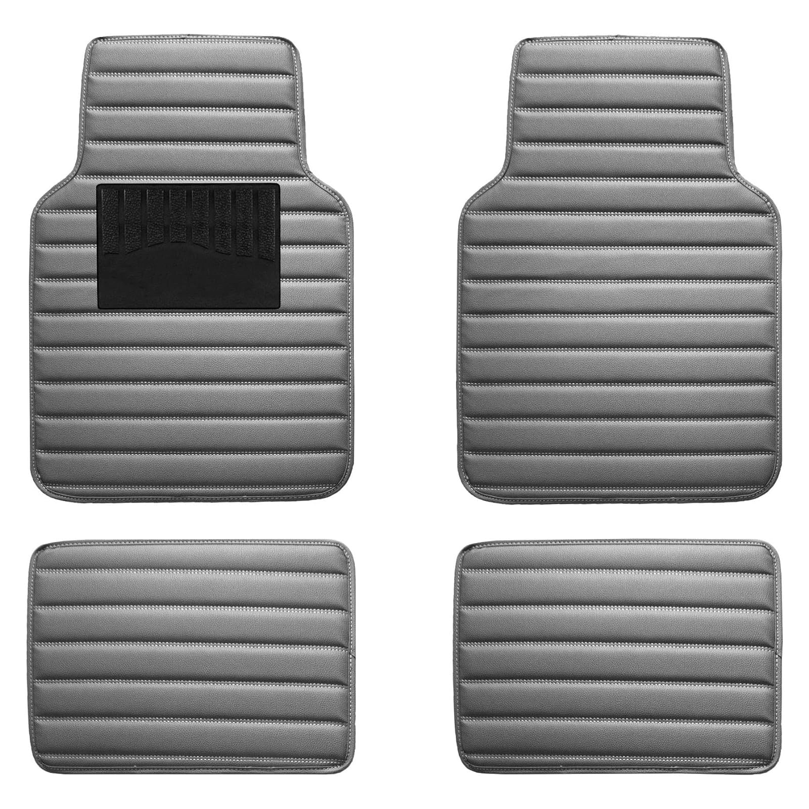 4 Stück Auto Fußmatten Leder Nach Maß für Audi Q3 Sportback 2019-2024(No Computer Box), Antirutschmatten Teppiche Benutzerdefinierte Vorne Hinten Wasserdicht Matten Allwetter,D von ADZLBSHA