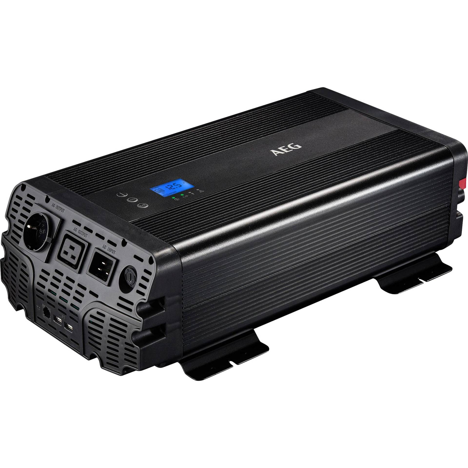 AEG Automotive Sinus-Spannungswandler 2000 W, 12 V DC auf 230 V AC, mit App-Steuerung, Netzvorrangschaltung, Lüftersteuerung, Wechselrichter Inverter von AEG