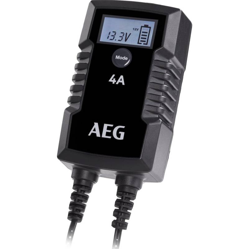 AEG Automotive 10616 Mikroprozessor-Ladegerät für Auto Batterie LD 4.0, 4 Ampere für 6/12 V, 9-HF Ladestufen, Autostartfunktion, Komfortanschluss, Schwarz von AEG