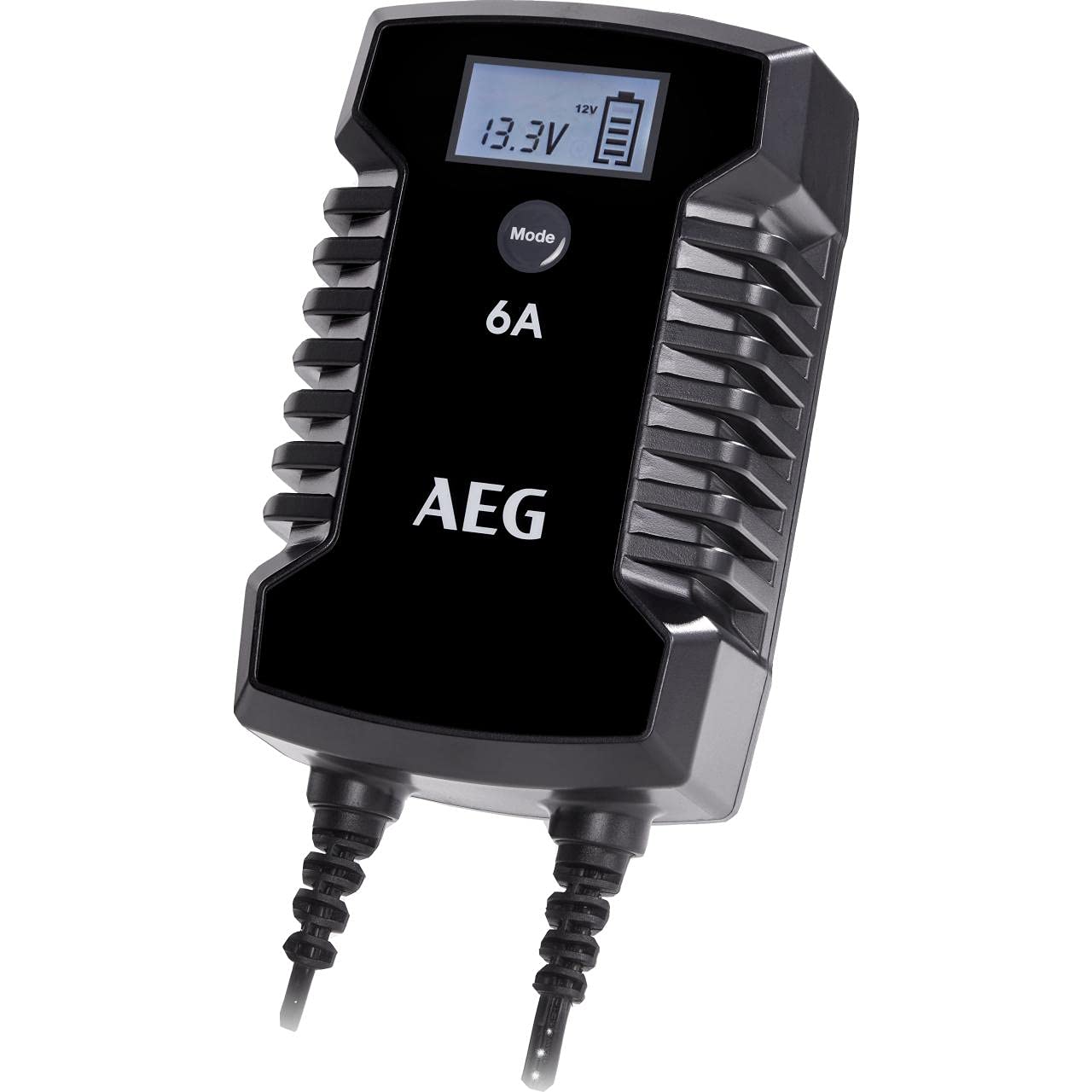 AEG Automotive 10617 Mikroprozessor-Ladegerät für Auto Batterie LD 6.0, 6 Ampere für 6/12 V, 9-HF Ladestufen, Autostartfunktion Komfortanschluss, Schwarz von AEG