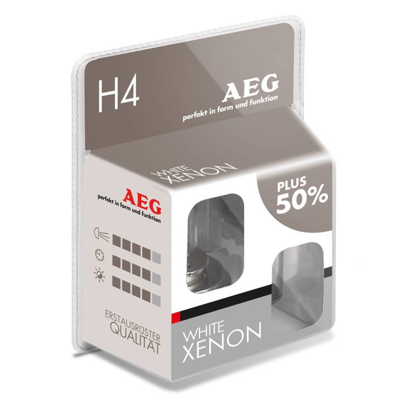 AEG Automotive 97260 Glühlampe Weiß H4, 60/55 W, 2-er Set von AEG