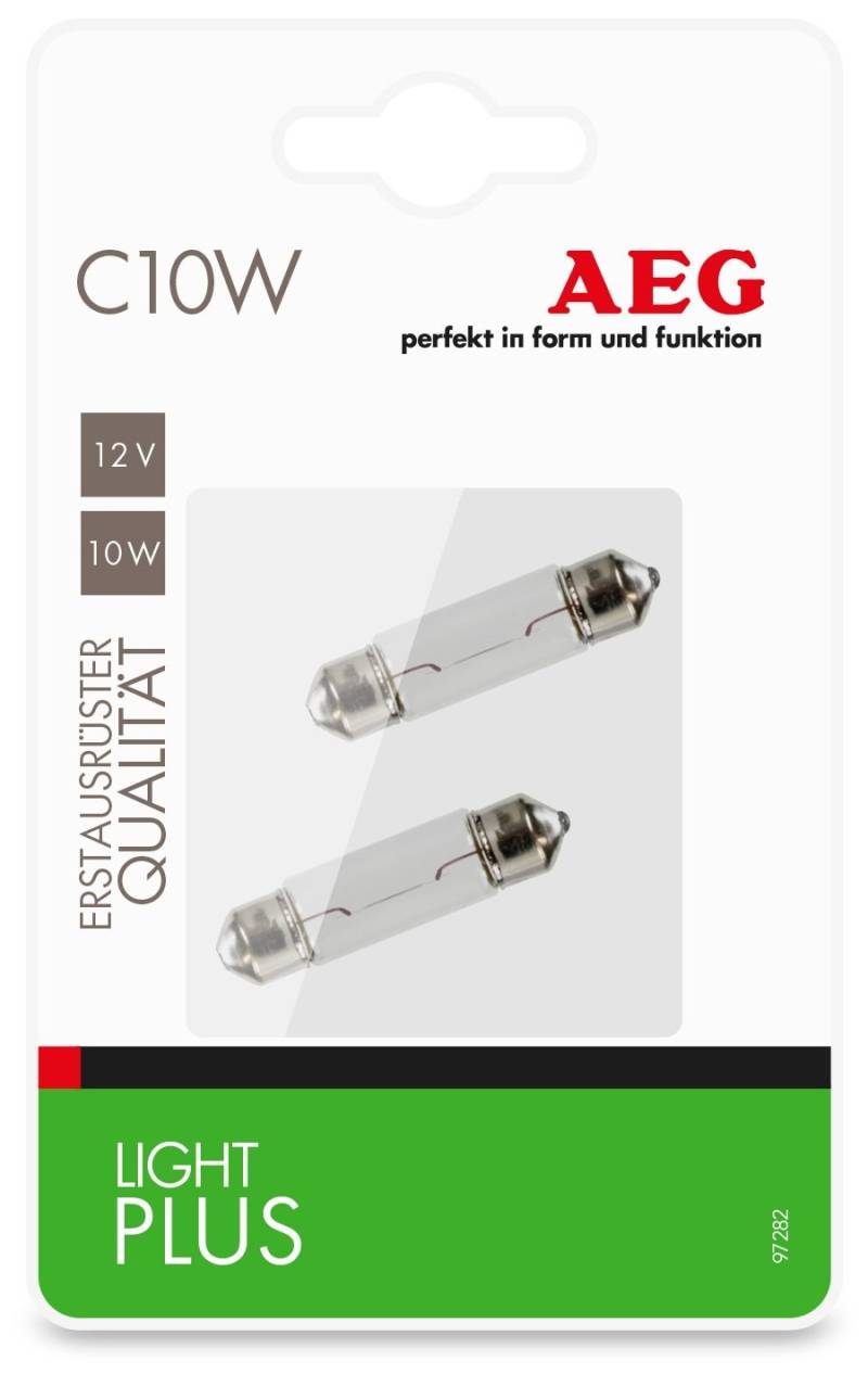 AEG Automotive 97282 Glühlampe Light Plus K10W, 12V, 2er Set von AEG