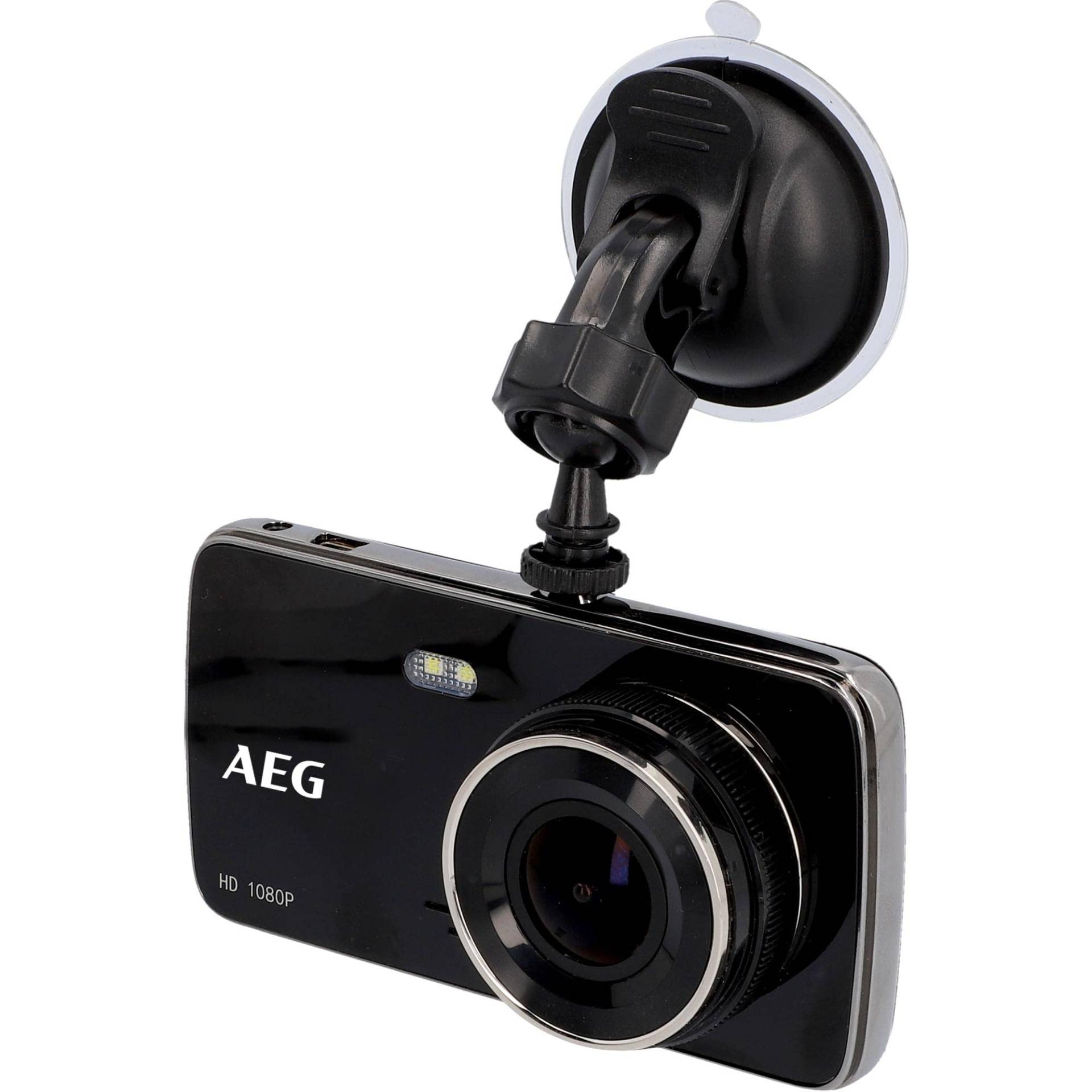 AEG Dashcam DC 2, Auto-Kamera, Rückfahrkamera, mit IPS/WDR 4'' Display, Full HD, Split-Screen Modus, Spurhalte- und Abstandsassistent, Loop-Zyklus und Nachtsicht, schwarz von AEG