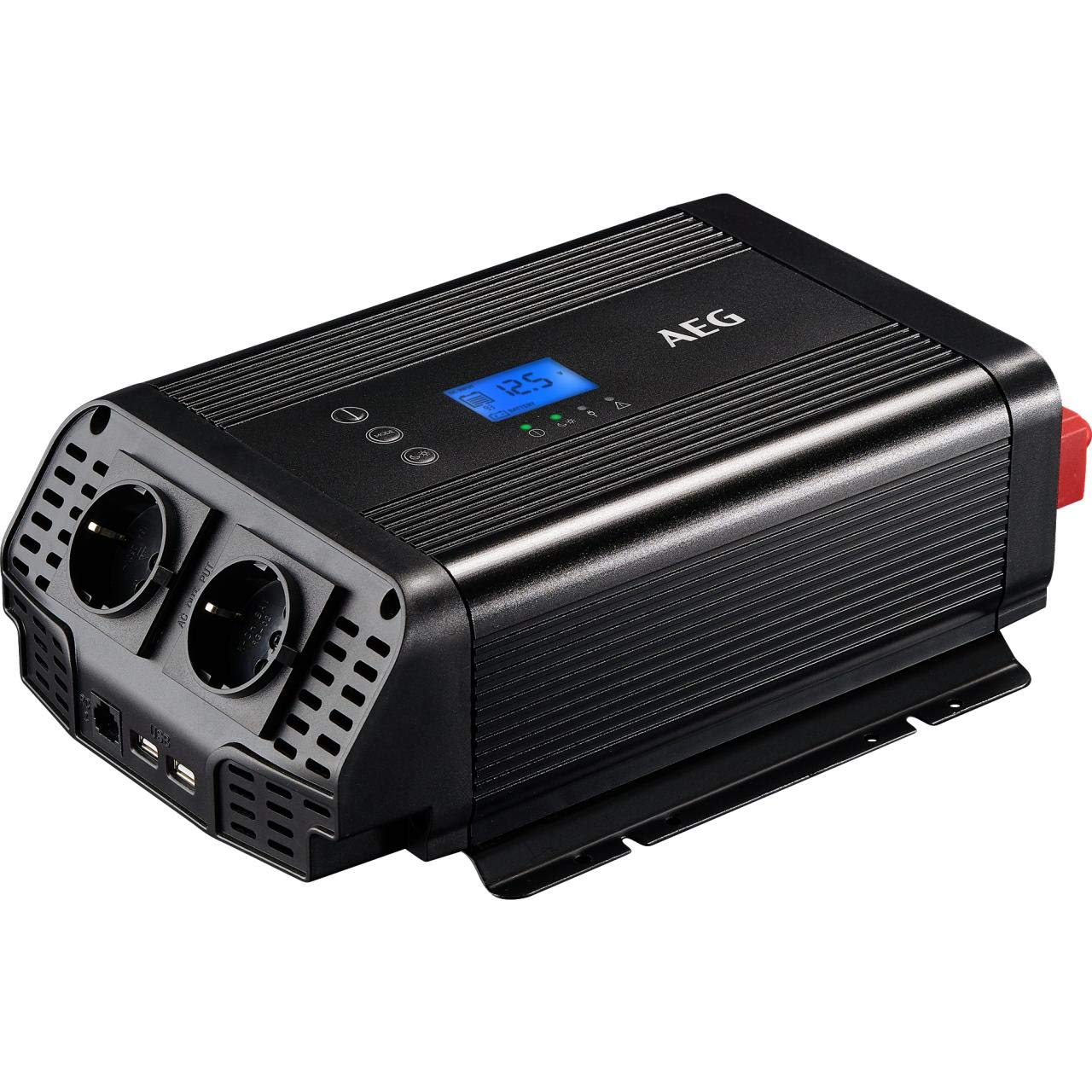 AEG Automotive Sinus-Spannungswandler 600 W, 12 V DC auf 230 V AC, mit App-Steuerung, Lüftersteuerung, Wechselrichter Inverter Stromwandler von AEG