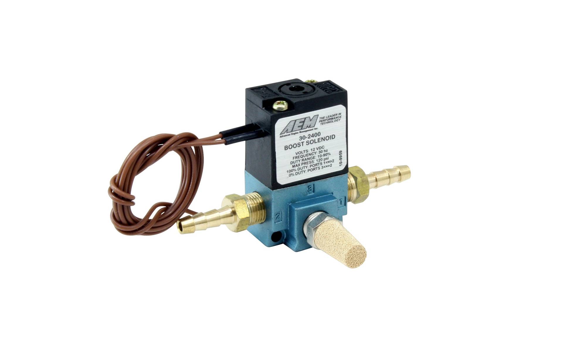 AEM 30-2400 Ladedruckregelung Solenoid Kit mit 1/8-NPT, Blau von AEM