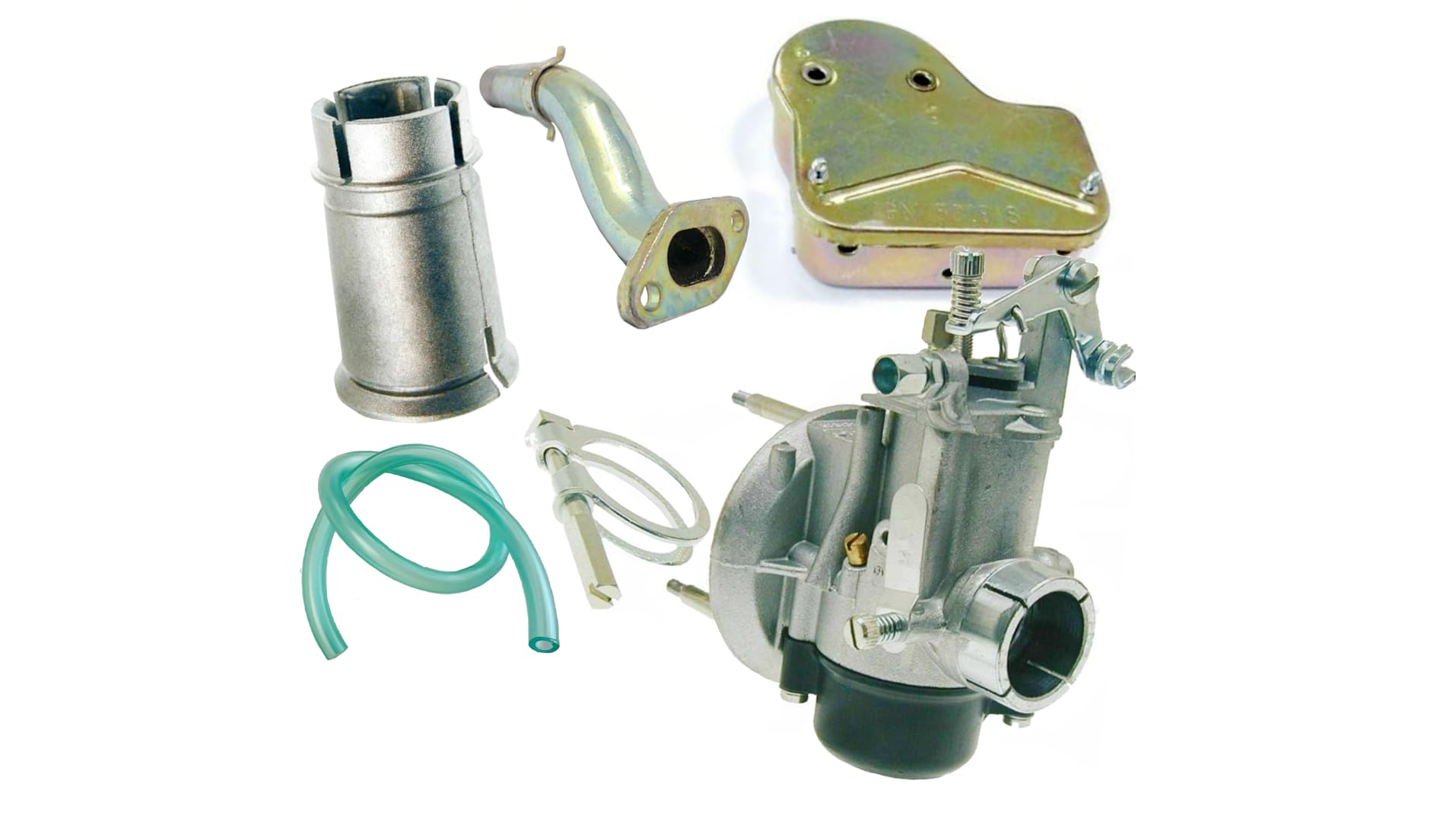 Dellorto Vergaser 19-19, komplett, für Piaggio Vespa 50 Special / L N R mit Eisenfilter, Vergaser Reparatursatz von AER MOTO SPARE PARTS