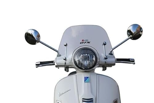 Faco Piaggio 28380 Windschild ODT mit verchromten Stangen Vespa GTS Touring 300 2006 2016 von AER MOTO SPARE PARTS