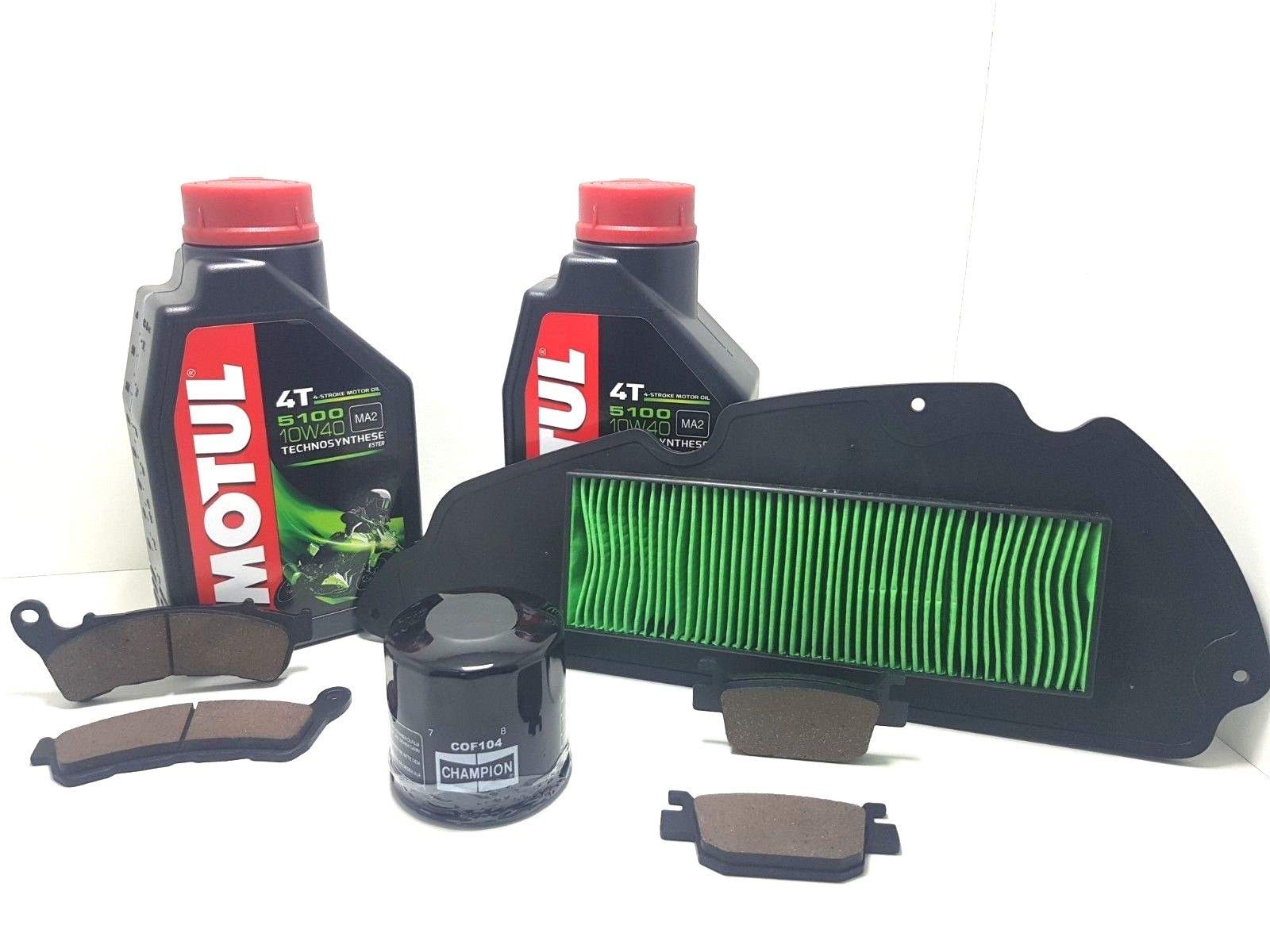 Wartungs-Set SH 300 2007 2008 2009 2010 2011 2012 2013 2014 Öl Motul 5100 Luftfilter Ölbeläge von AER MOTO SPARE PARTS