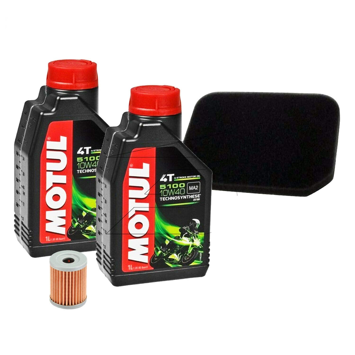 Wartungsset Suzuki AN Burgman 400 1998 1999 2000 2001 2002 2003 2004 2005 Öl Motul 5100 10W40 Ölfilter Luft von AER MOTO SPARE PARTS