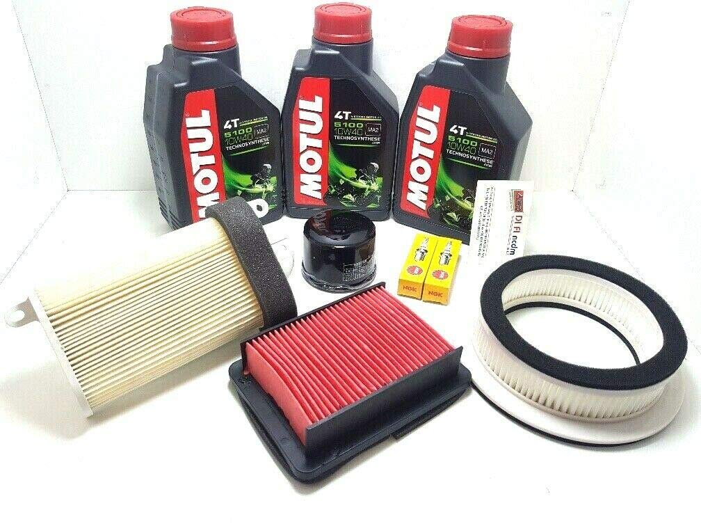 Wartungsset für Öl Motul 5100 10W-40 Filter Zündkerzen NGK Yamaha XP 500 T MAX 2008 2009 2010 2011 von AER MOTO SPARE PARTS