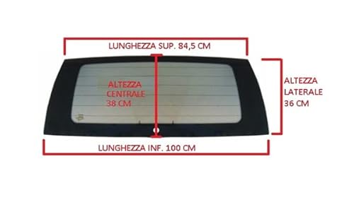 107429 Heckscheiben-Thermoglas JDM ABACA von AERREAUTO Ricambi per Minicar